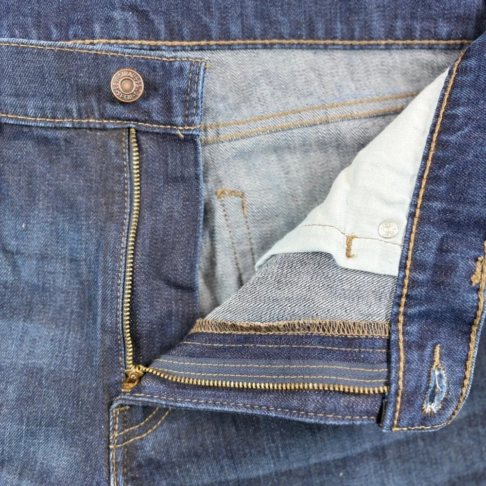 Levi's 511 Slim Fit Jeans Mens 36x34 Dark Wash‎ Denim Stretch Blue Pants